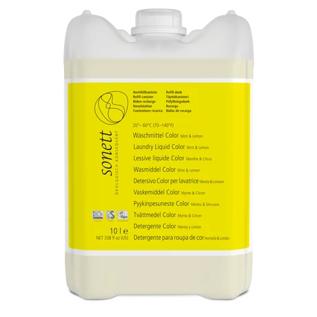 Sonett Folyékony mosószer színes ruhához - menta és citrom 10 liter